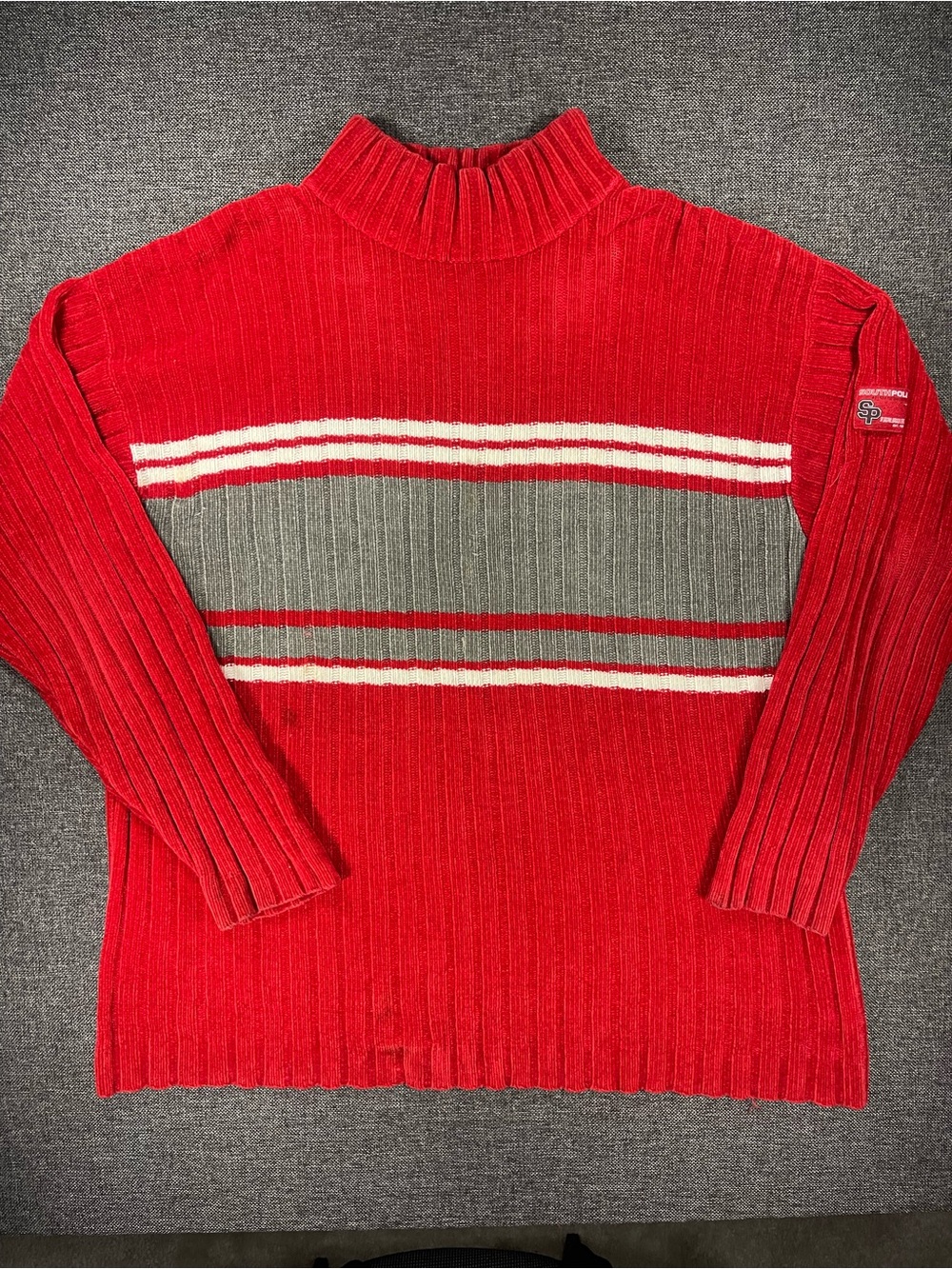 Southpole red ribbed knit turtleneck sweater